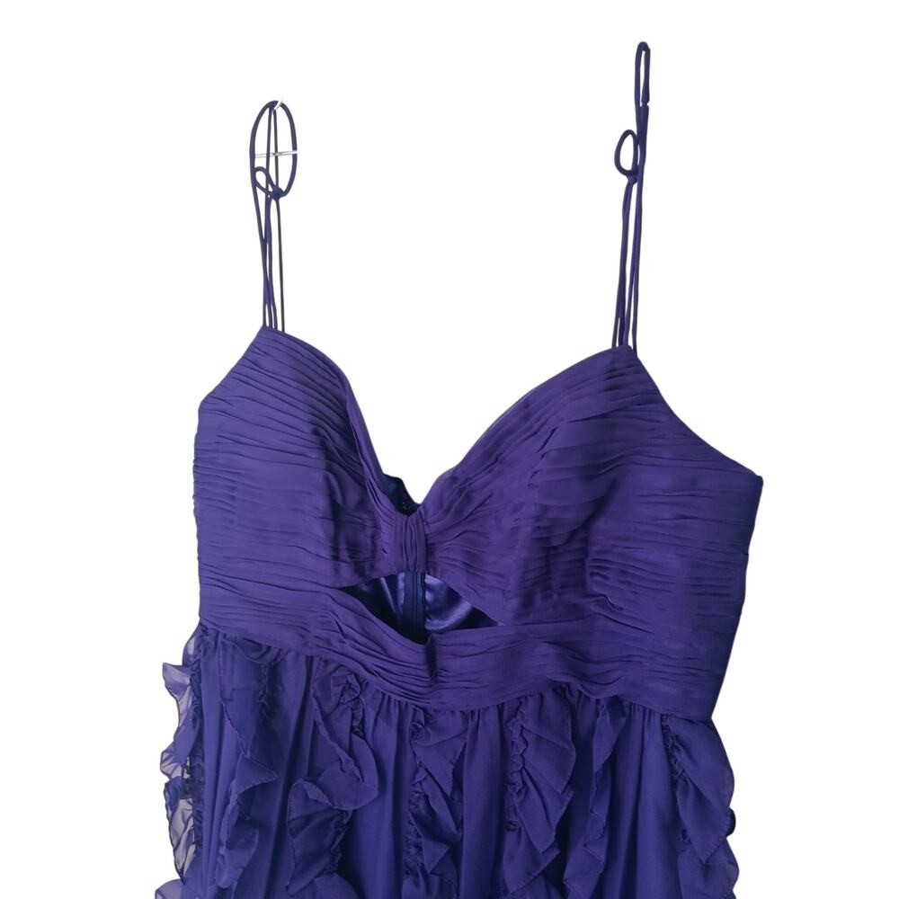 New with Tags Mac Duggal 68543 Purple Ruffle Gown Sz 18W Formal Evening Dress - Picture 10 of 16